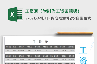 2025年工资表（附制作工资条视频）