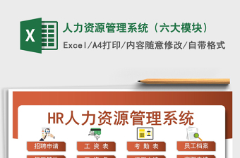 2024年人力资源管理系统（六大模块）