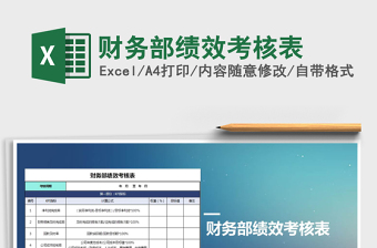 2025年财务部绩效考核表