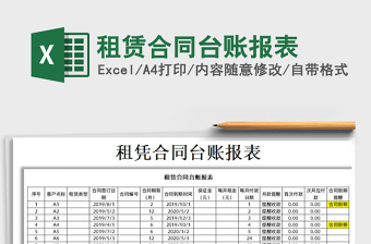 2025年租赁合同台账报表