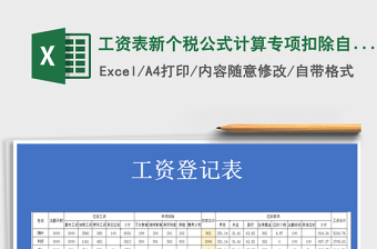 2025年工资表新个税公式计算专项扣除自动生成工资条