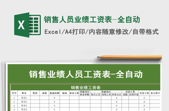 2025年销售人员业绩工资表-全自动