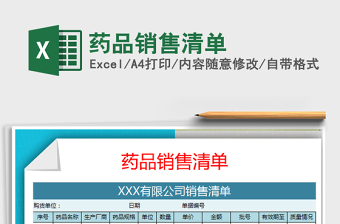 2025年药品销售清单