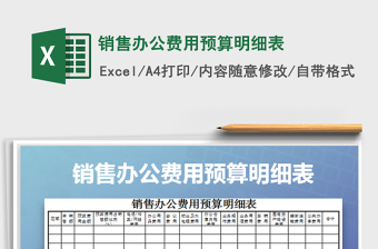 2025年销售办公费用预算明细表