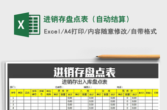 2025年进销存盘点表（自动结算）