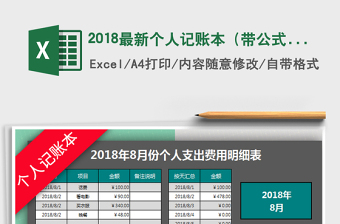 2018最新个人记账本（带公式自动统计）