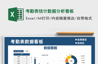 2024年考勤表统计数据分析看板免费下载