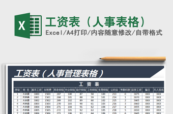 2025年工资表（人事表格）
