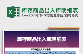 2025年库存商品出入库明细表