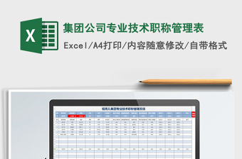 2025年集团公司专业技术职称管理表免费下载