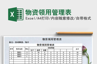 2025年物资领用管理表