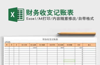 2025年财务收支记账表免费下载