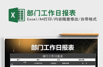 2025年部门工作日报表