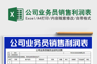 2025年公司业务员销售利润表