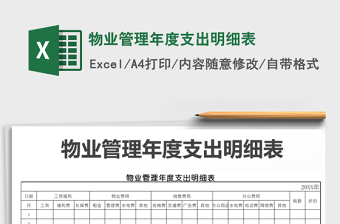 2025年物业管理年度支出明细表