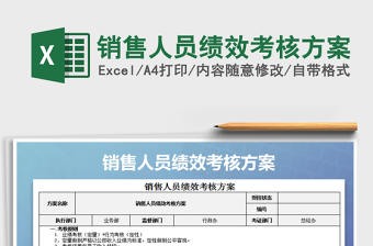 销售人员绩效考核方案