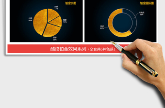 高端铂金图表模板 财务营销数据对比分析