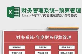 2024年财务管理系统-预算管理
