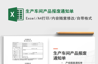 2025年生产车间产品报废通知单