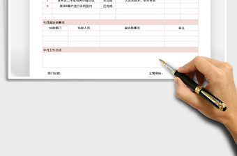 每日工作日报表-绩效考核