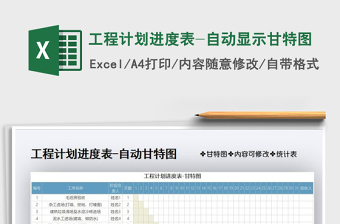 2025年工程计划进度表-自动显示甘特图