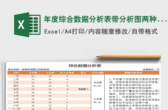 2024年年度综合数据分析表带分析图两种风格免费下载