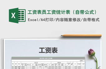 2025年工资表员工资统计表（自带公式）