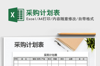 2025年采购计划表