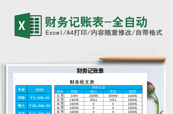 2025年财务记账表-全自动