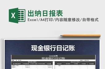 2025年出纳日报表
