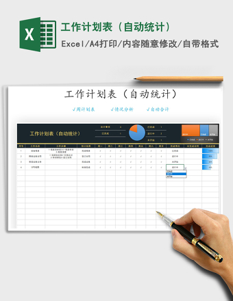 2025年工作计划表（自动统计）
