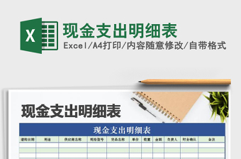 2025年现金支出明细表