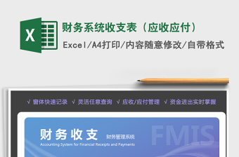 2024年财务系统收支表（应收应付）