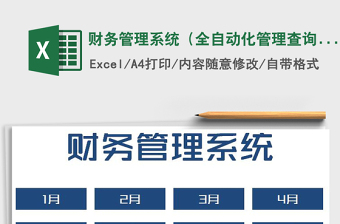 2025年财务管理系统（全自动化管理查询）