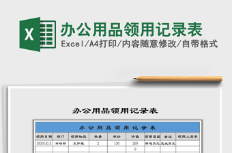 2025年办公用品领用记录表