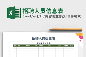 2025年招聘人员信息表