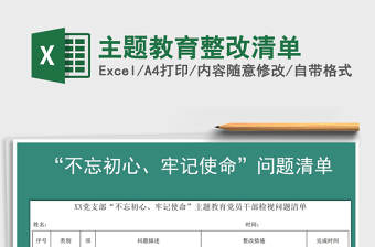 2024年主题教育整改清单