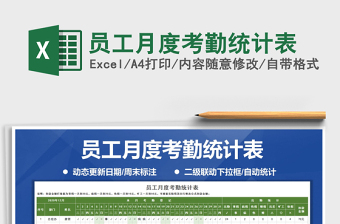 2025年员工月度考勤统计表