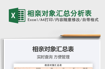 2025年相亲对象汇总分析表