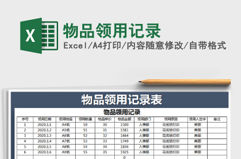 2025年物品领用记录