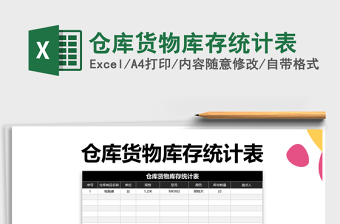 2025年仓库货物库存统计表免费下载