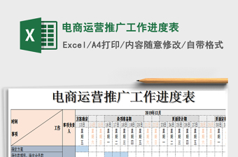 2024年电商运营推广工作进度表免费下载