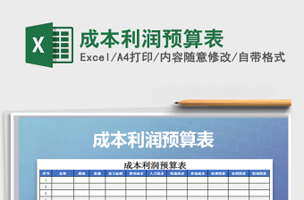 2025年成本利润预算表