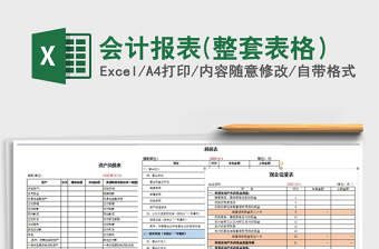 2025年会计报表(整套表格）