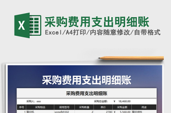 2025年采购费用支出明细账
