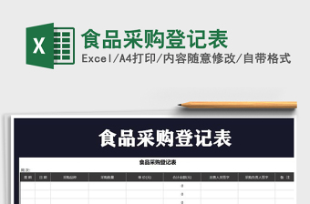 2025年食品采购登记表