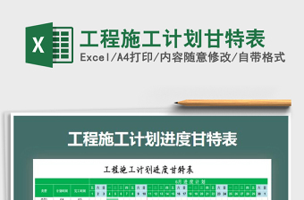 2025年工程施工计划甘特表