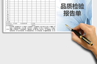 2025年品质检验报告单