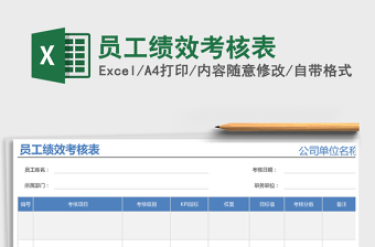 2025绩效excel表格考核大全