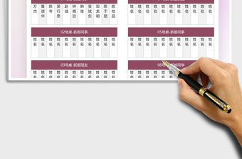 2024年婚礼嘉宾座位表